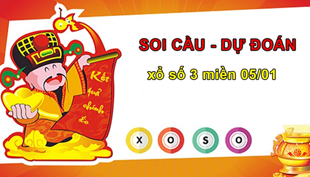 Soi cầu dự đoán kết quả xổ số 3 miền Bắc – Trung – Nam ngày 05/01/2025 (MAY)