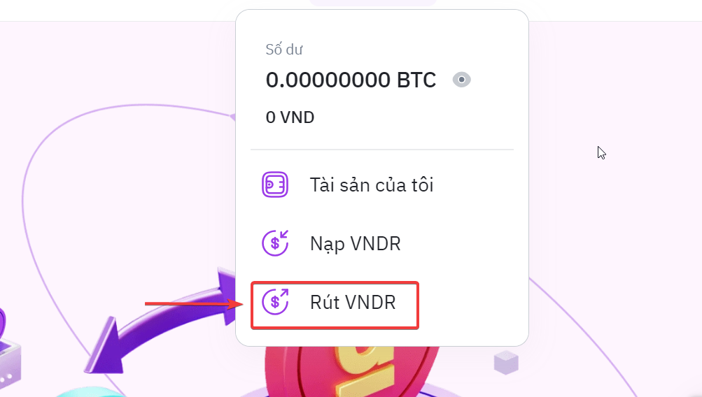 Thao tác rút ti?n VND v? tài kho?n ng?n hàng cá nh?n thành c?ng