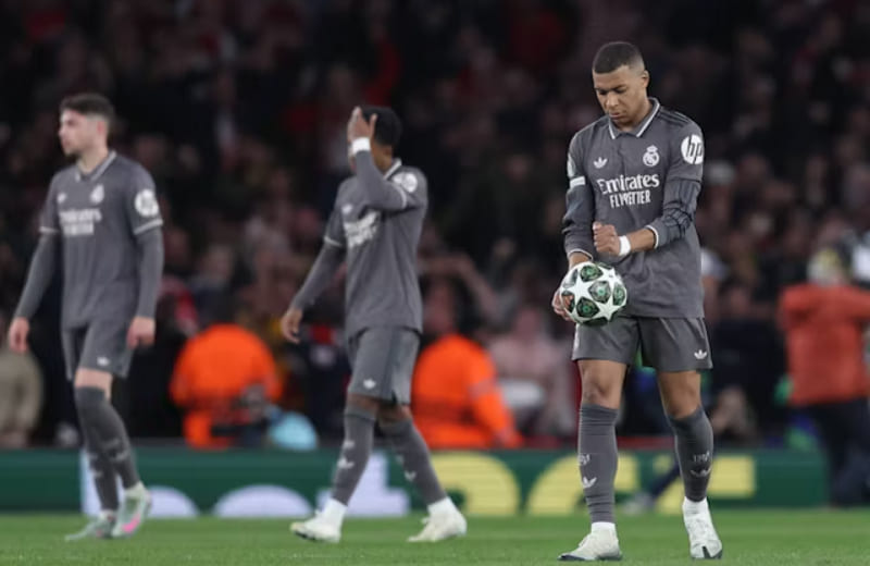 Real Madrid 1-2 Arsenal – Mbappe thất vọng sau thảm bại Champions League